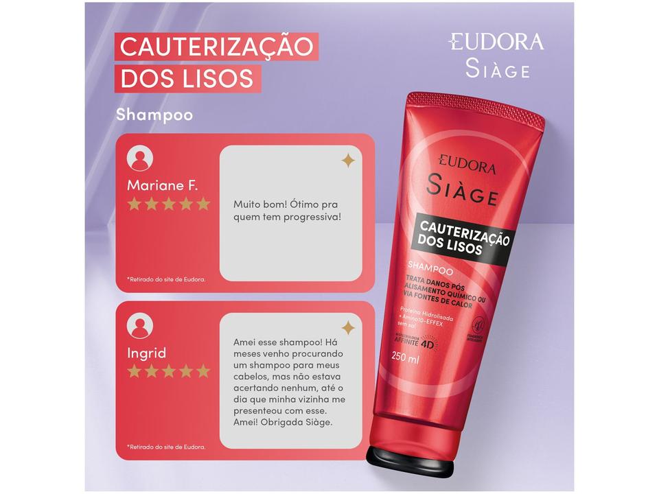 Shampoo Eudora Siàge Cauterização dos Lisos 250ml - 2