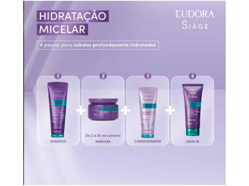 Shampoo Eudora Siàge Hidratação Micelar 250ml - 3
