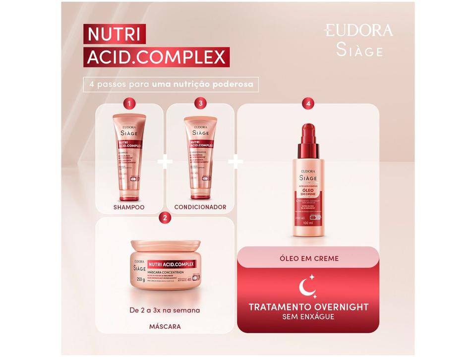 Shampoo Eudora Siàge Nutri Acid Complex 250ml - 4