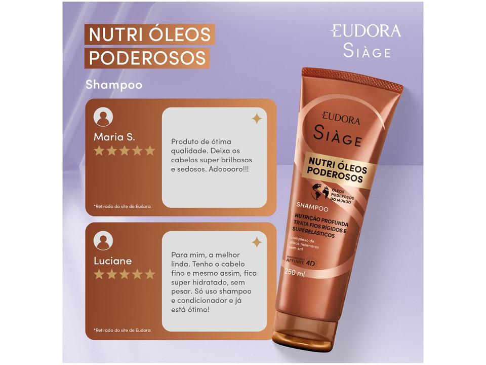 Shampoo Eudora Siàge Nutri Óleos Poderosos 250ml - 2