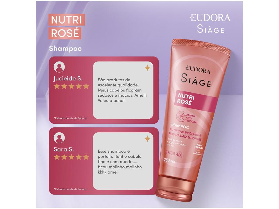 Shampoo Eudora Siàge Nutri Rosé 250ml - 1