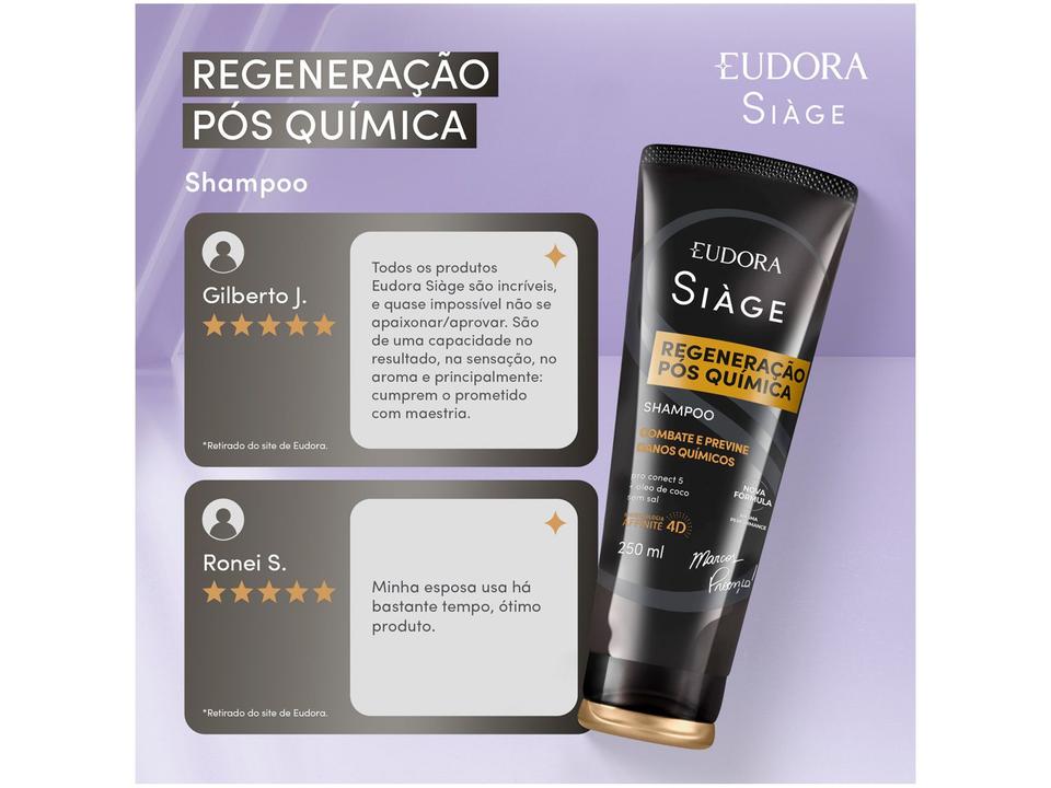 Shampoo Eudora Siàge Regeneração Pós Química 250ml - 2