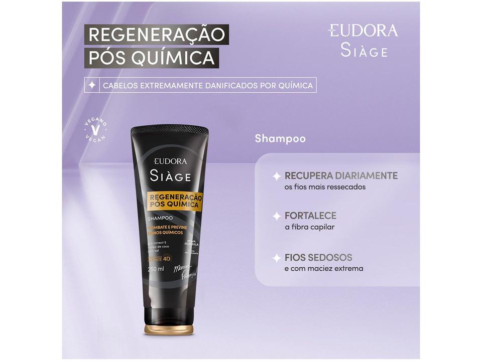 Shampoo Eudora Siàge Regeneração Pós Química 250ml - 1