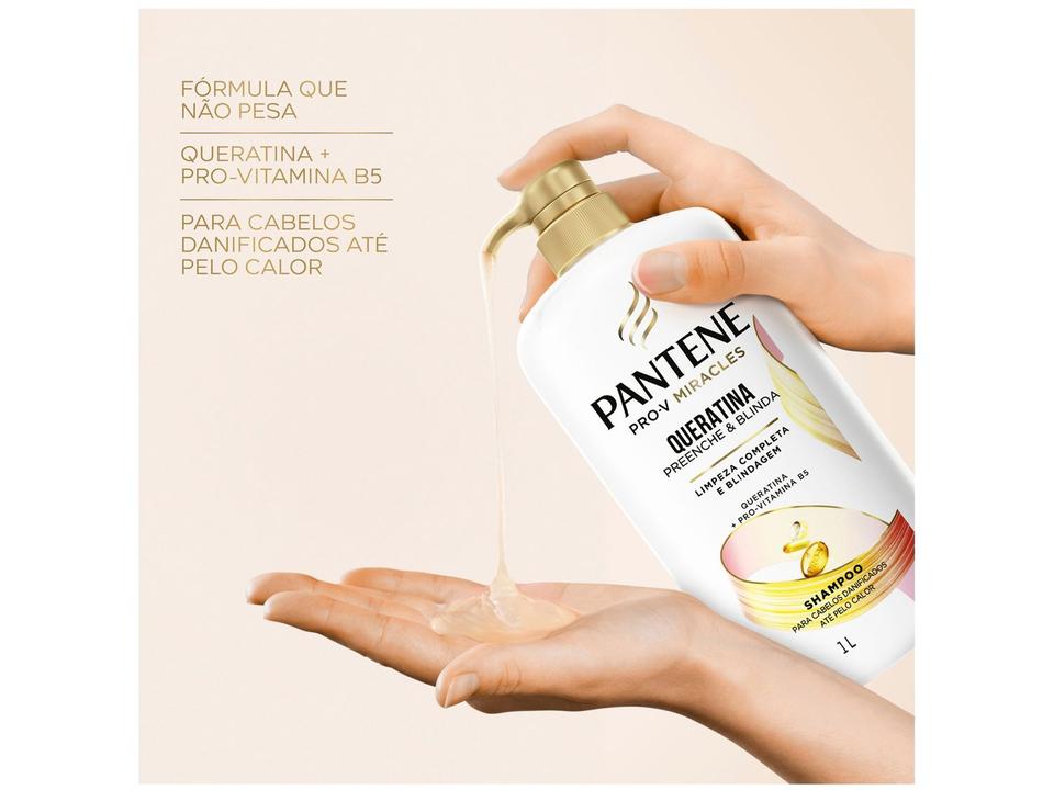 Shampoo Pantene Pro-V Miracles Queratina Preenche & Blinda 1L - 2