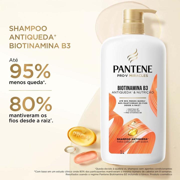 Shampoo Pro-V Miracles Biotinamina B3 Antiqueda & Nutrição 1L - 1