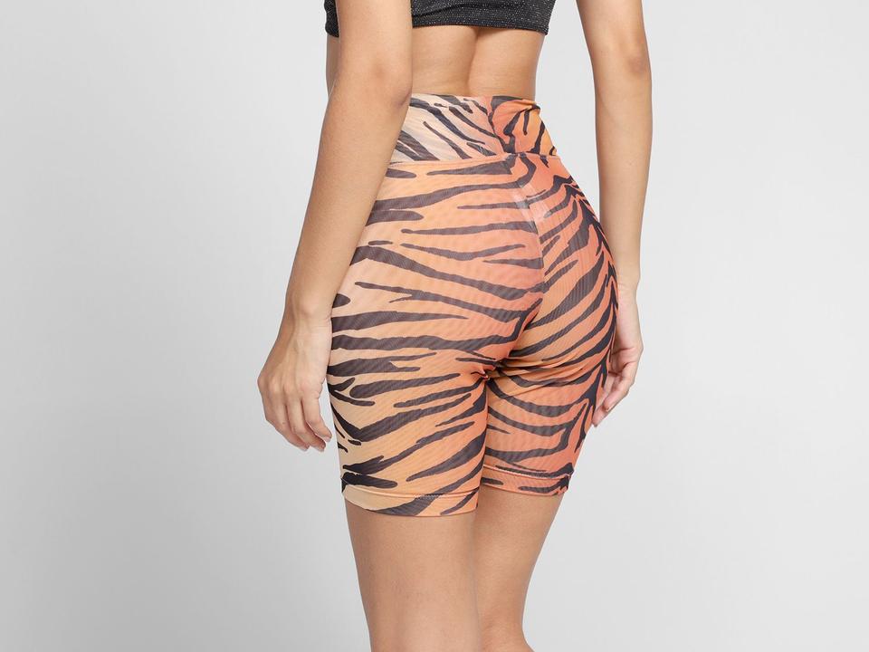 Short Biker Vista Magalu Tule Tigre - 1