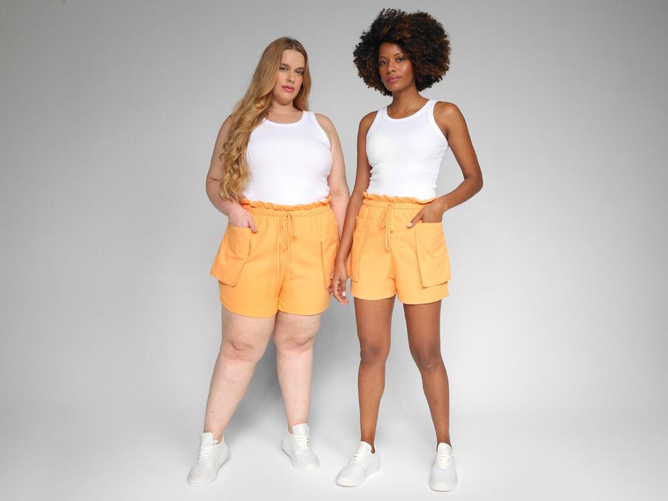 Short Vista Magalu Manihi Bolso Sobreposto Cós Elástico - 3