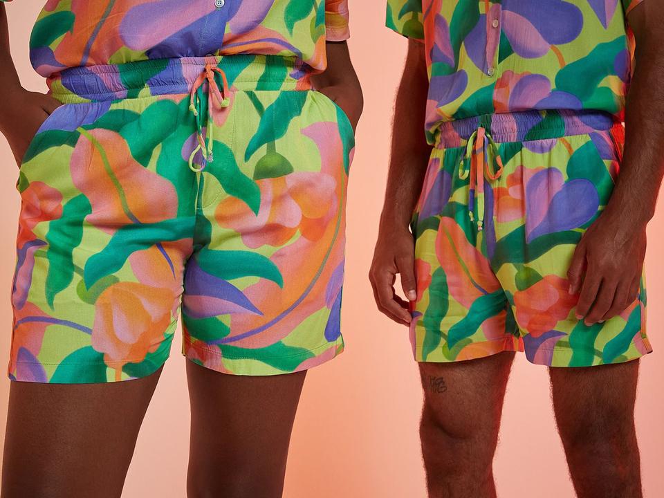 Short Vista Magalu x Flora Yumi Viscose Floral - 3