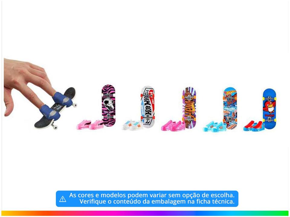 Skate de Dedo Mattel Hot Wheels com Acessório - 1
