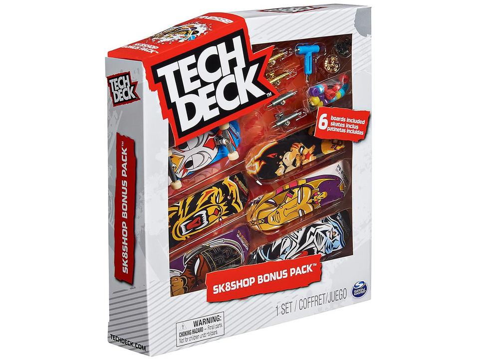 Skate De Dedo Tech Deck com 6 Skates - 4