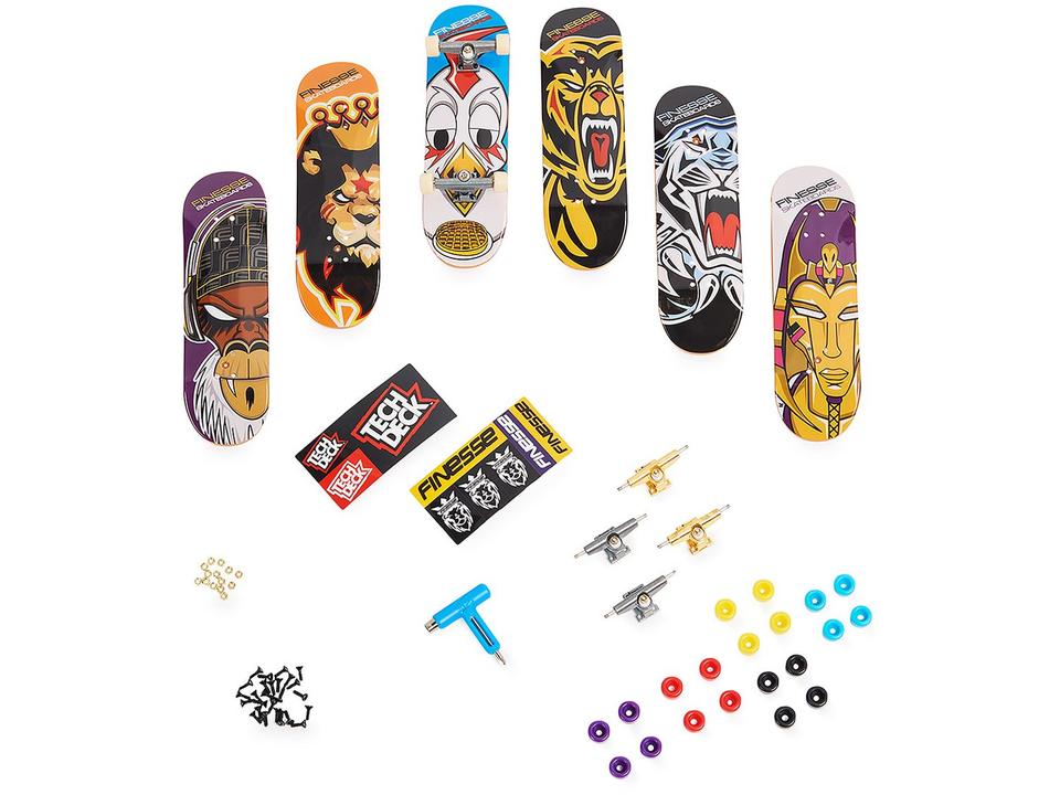 Skate De Dedo Tech Deck com 6 Skates - 5