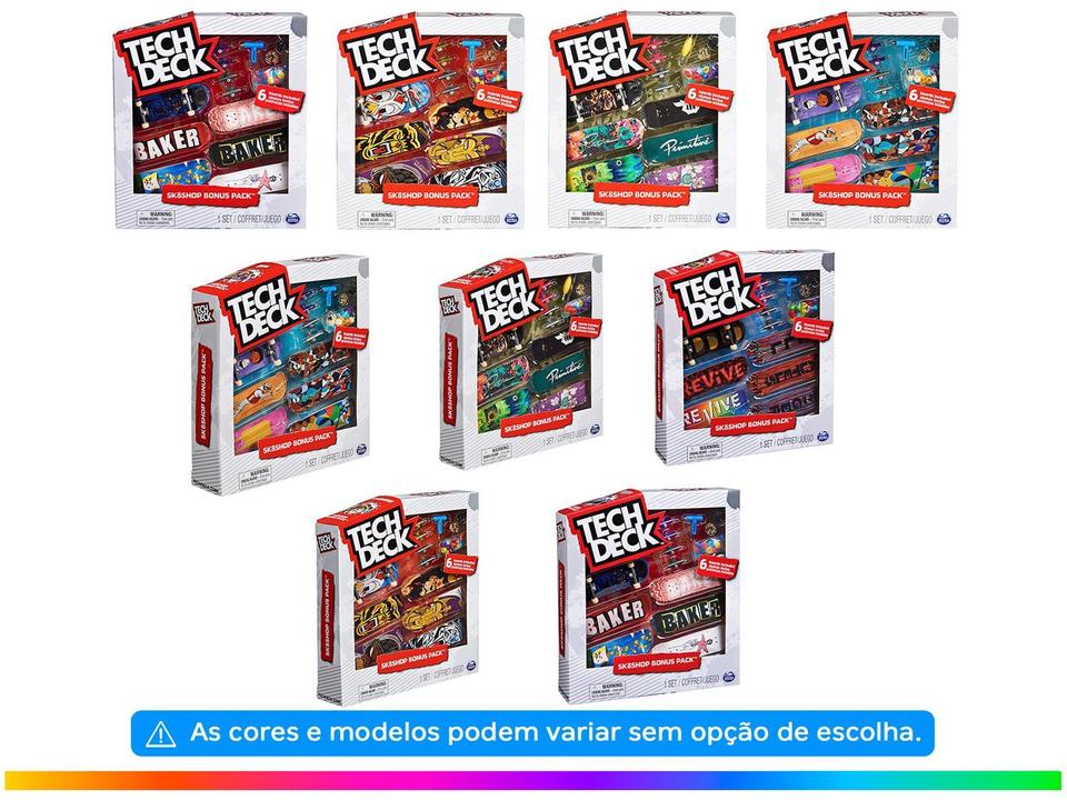 Skate De Dedo Tech Deck com 6 Skates - 1