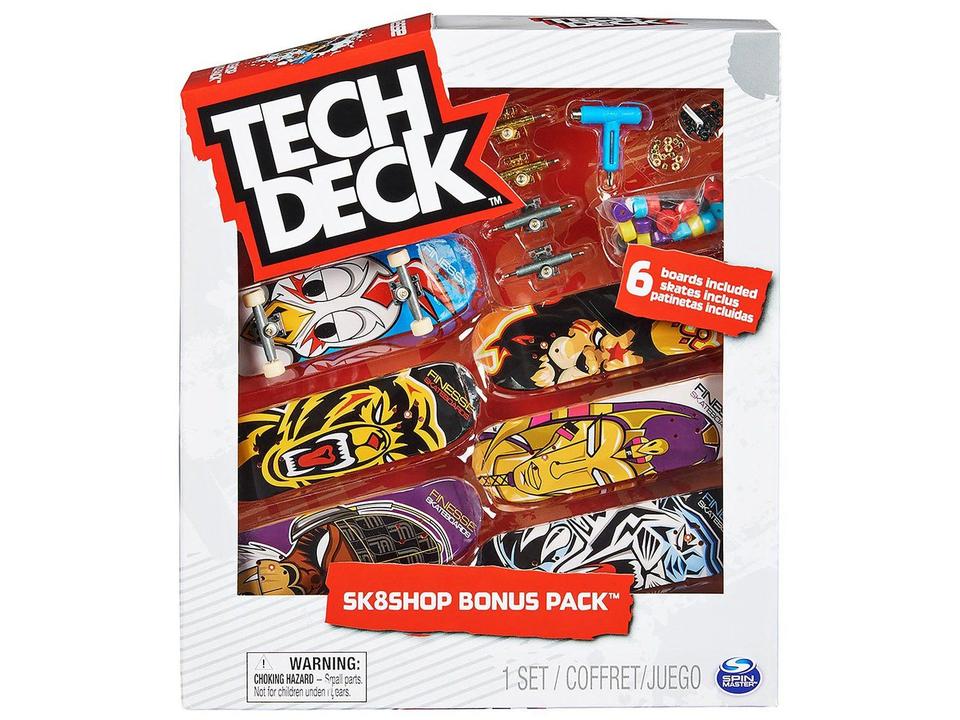 Skate De Dedo Tech Deck com 6 Skates - 6
