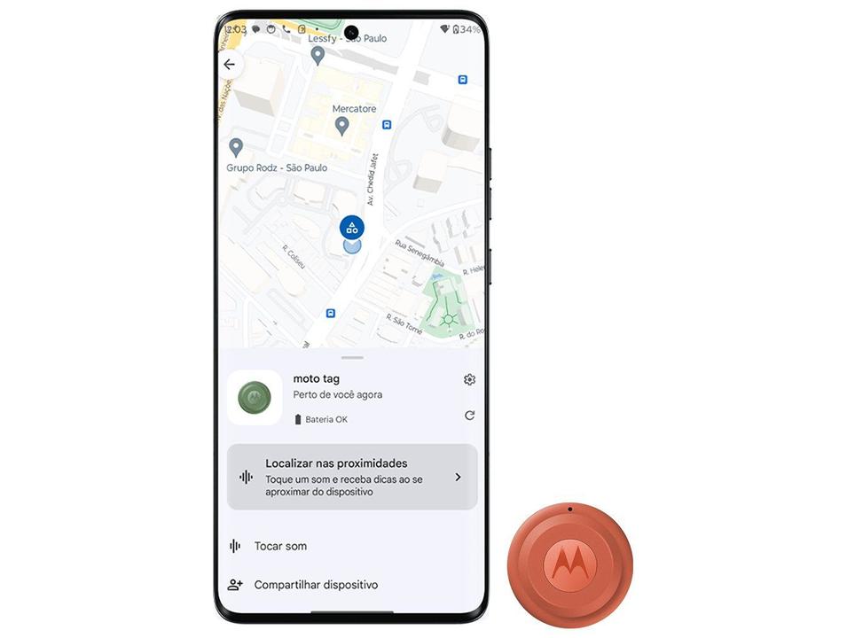 Smart Tag Motorola Moto Tag 2 Bluetooth Laranja - 2