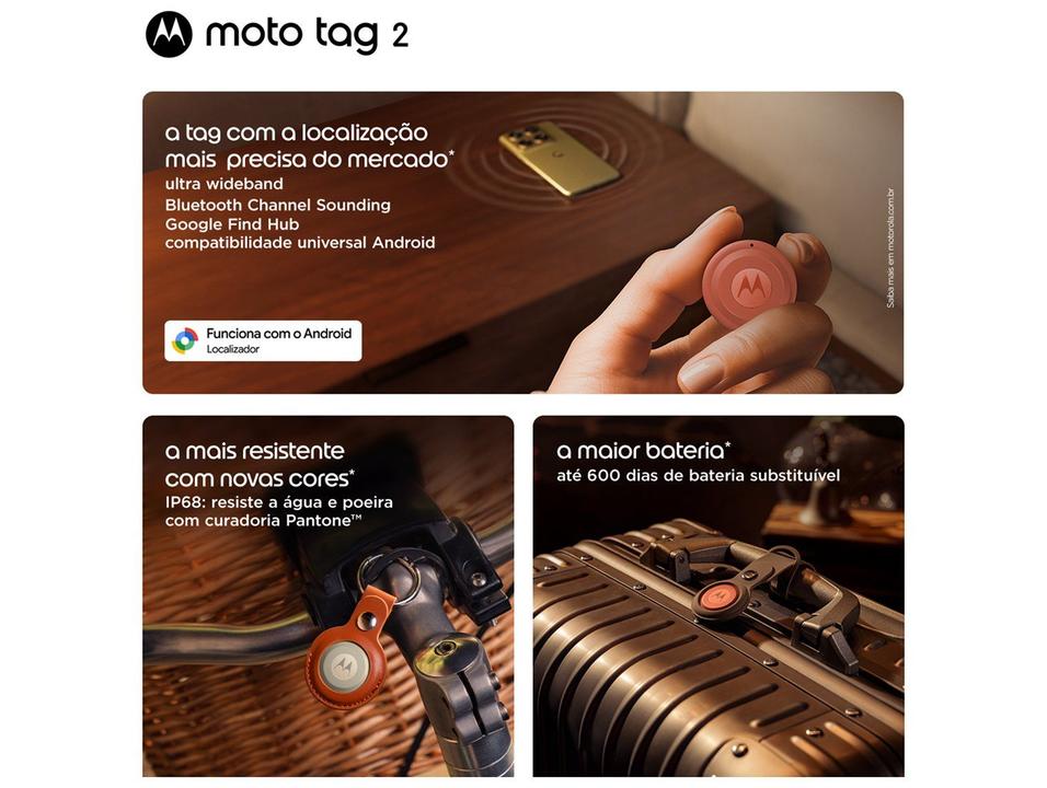Smart Tag Motorola Moto Tag 2 Bluetooth Laranja - 1