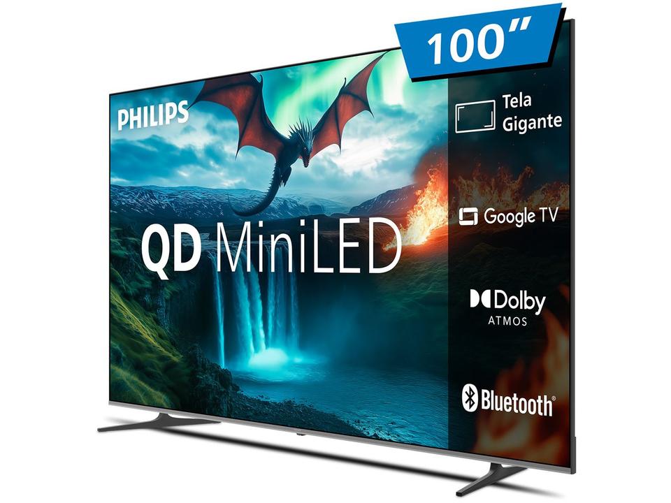 Smart TV 100" Philips 4K UHD QD-Mini LED 100MLED800/FG 120Hz Android Quad Core Google Assistente 2 HDMI - 3