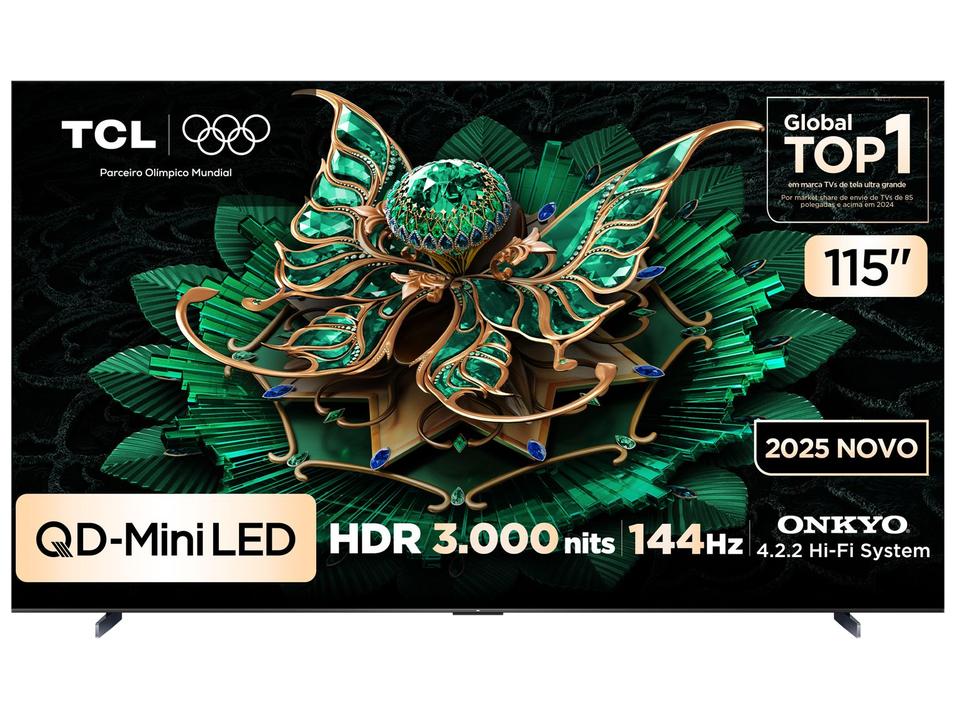 Smart TV 115" TCL 4K UHD QLED Mini LED 115C7K Google TV 2025 - 6