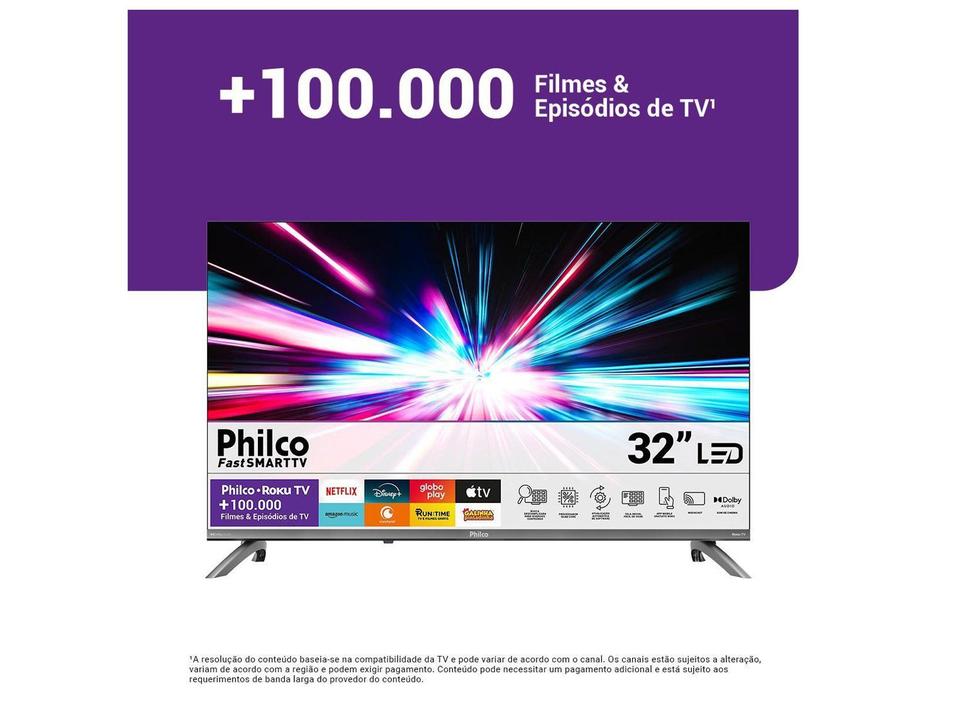 Smart TV 32" Philco HD DLED P32CRB Roku TV 99323127 2026 - 5