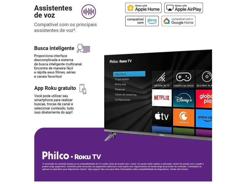 Smart TV 32" Philco HD DLED P32CRB Roku TV 99323127 2026 - 3