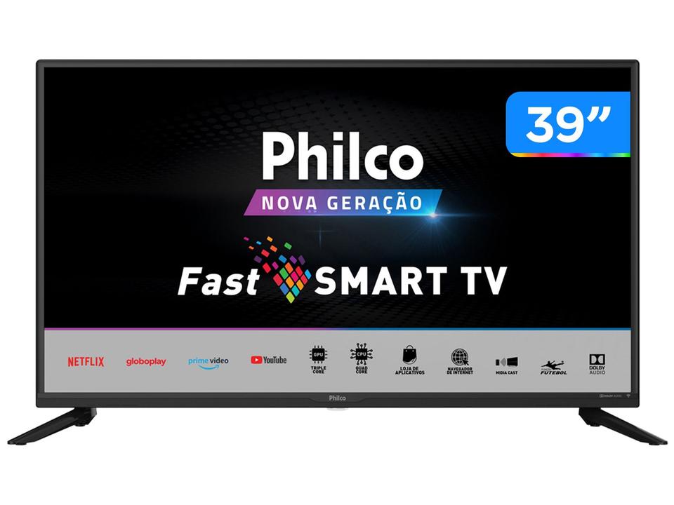 Smart TV 39” HD D-LED Philco PTV39G65N5CH - VA 60Hz Wi-Fi 2 HDMI 1 USB