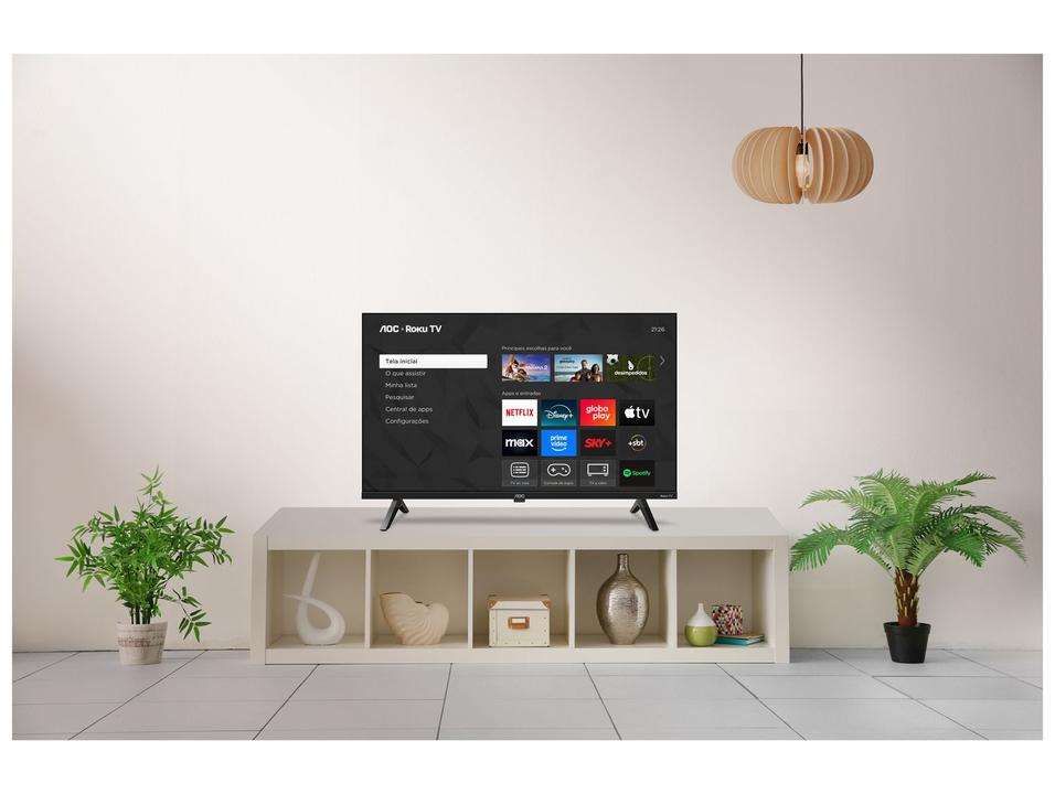 Smart TV 40" AOC Full HD DLED Série 5045 40S5045/78G Roku TV 2024 - 3