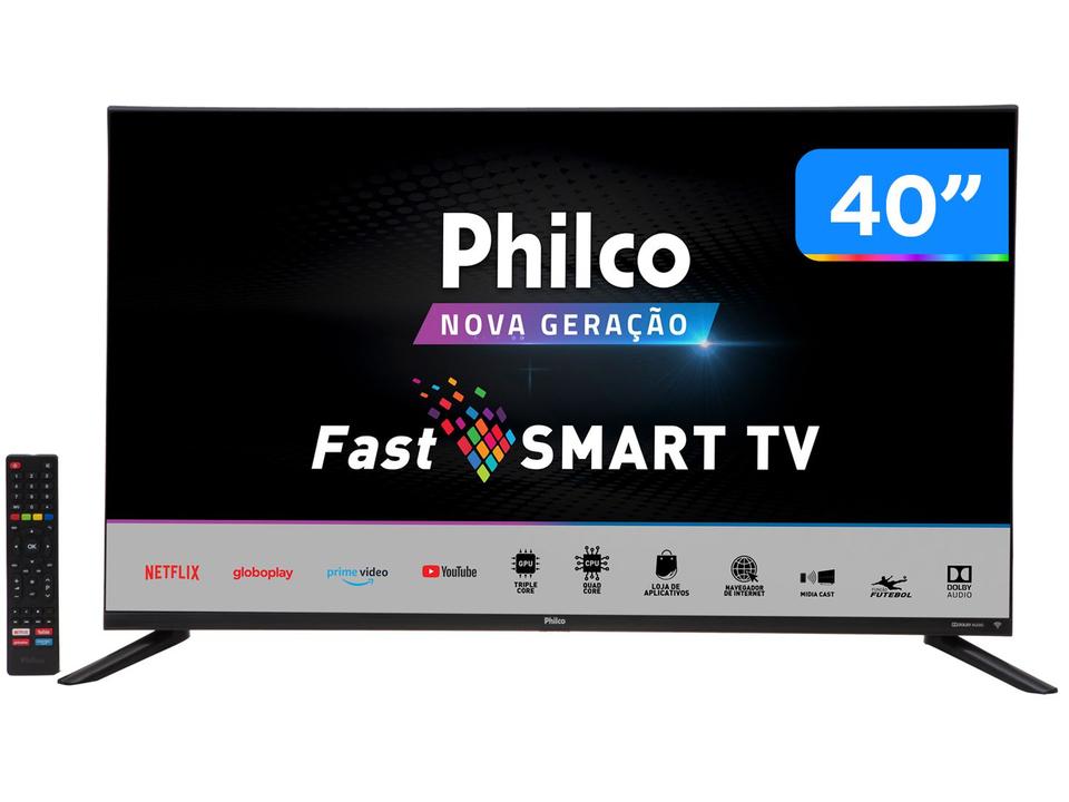 Smart TV 40” Full HD LED Philco PTV40G70N5CBLF - VA 60Hz Wi-Fi 3 HDMI 2 USB