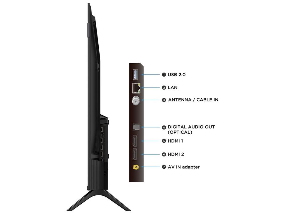 Smart TV 40" TCL Full HD QLED 40S5K Google TV 2 HDMI - 5