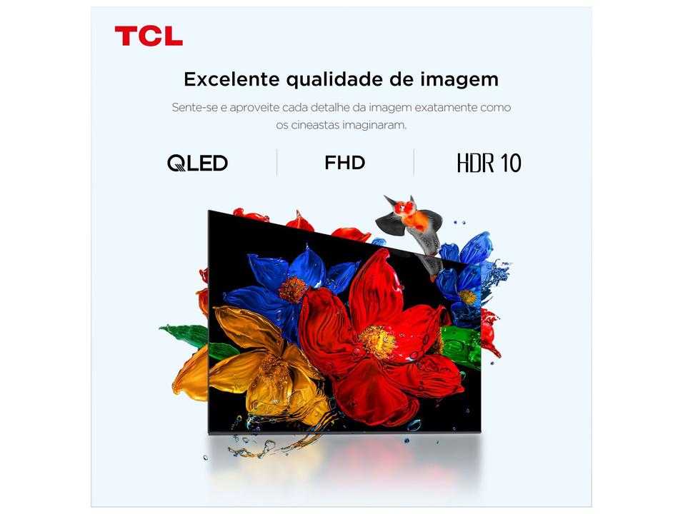 Smart TV 40" TCL Full HD QLED 40S5K Google TV 2 HDMI - 2