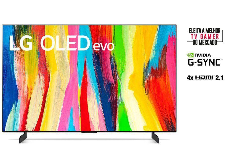 Smart TV 65” 4K OLED LG ThinQ OLED65C2PSA 120Hz - Wi-Fi Bluetooth Alexa Google Assistente 4 HDMI - 7
