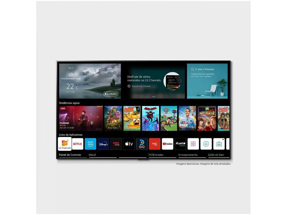 Smart TV 65” 4K OLED LG ThinQ OLED65C2PSA 120Hz - Wi-Fi Bluetooth Alexa Google Assistente 4 HDMI - 3