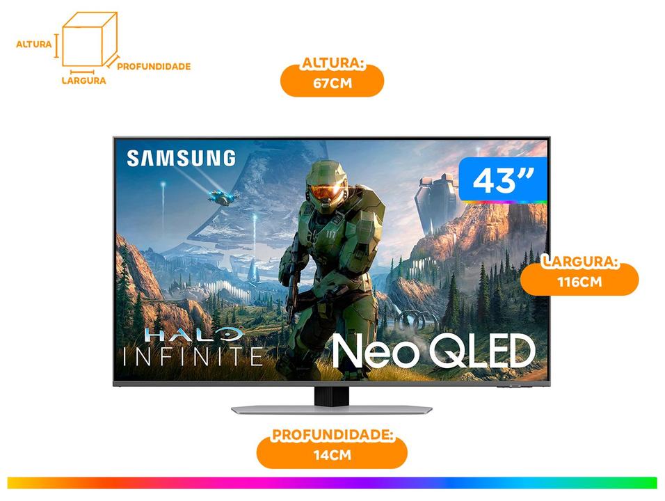 Smart TV 43” 4K NEO QLED Samsung QN43QN90CA - 18