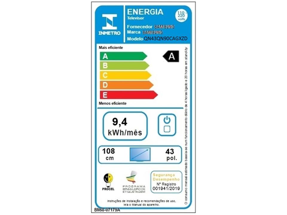 Smart TV 43” 4K NEO QLED Samsung QN43QN90CA - 17