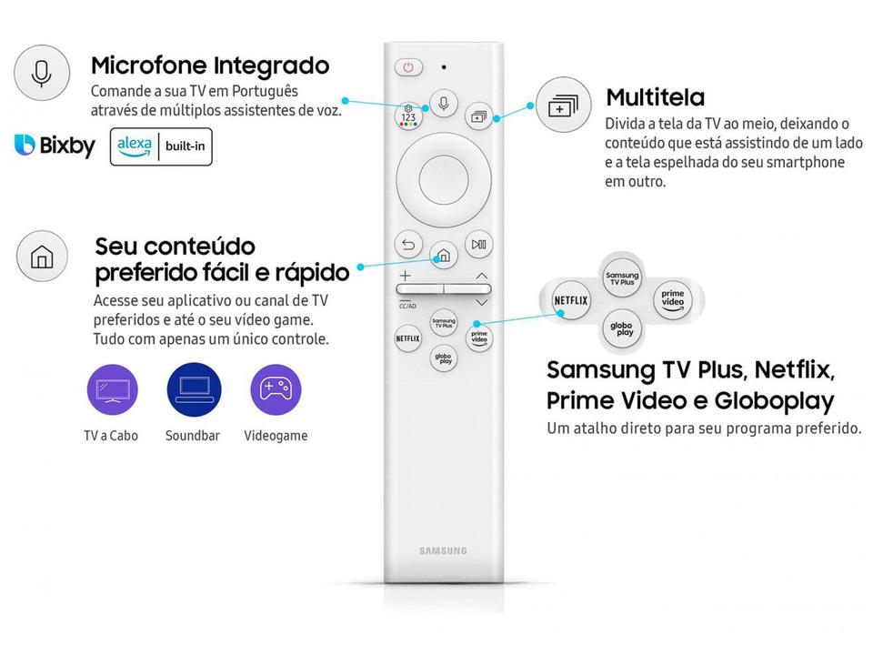 Smart TV 50” 4K QLED Samsung The Frame VA 60Hz - Wi-Fi Bluetooth Alexa QN50LS03BA - 19