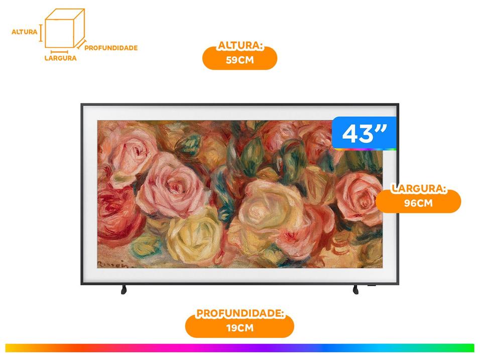Smart TV 43” 4K UHD QLED Samsung The Frame VA - 12
