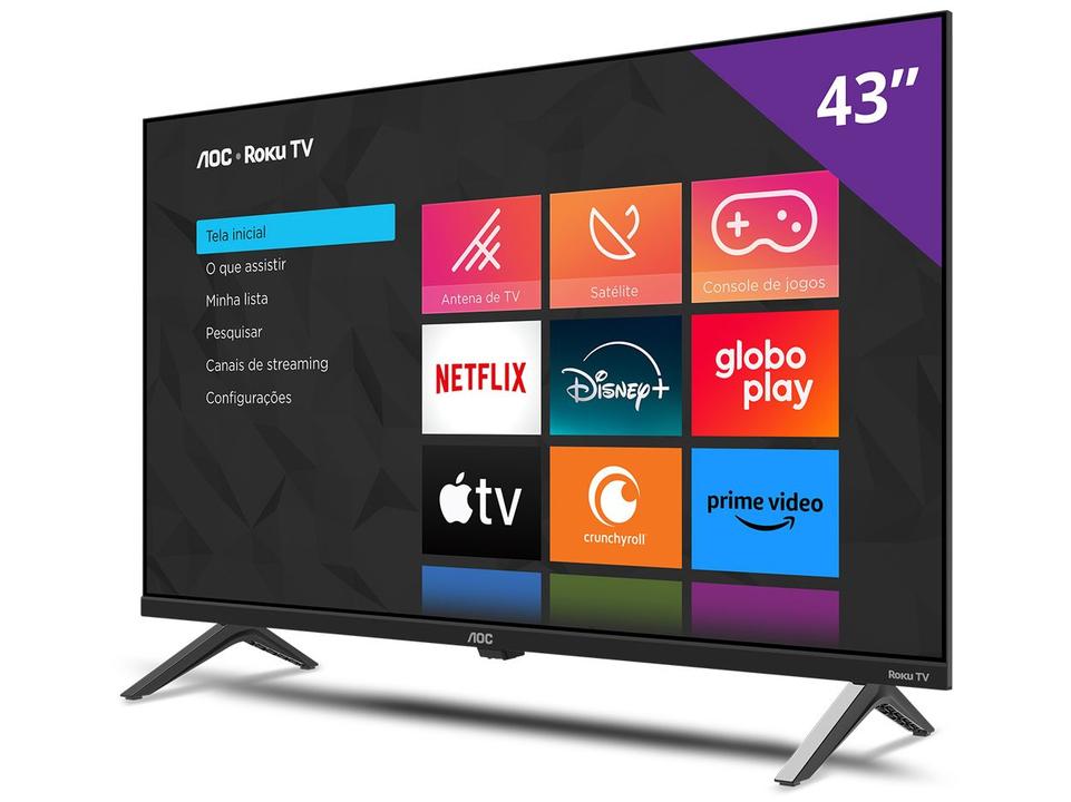 Smart TV 43" Full HD DLED AOC 43S5045/78G VA Wi-Fi 3 HDMI 1 USB - 5