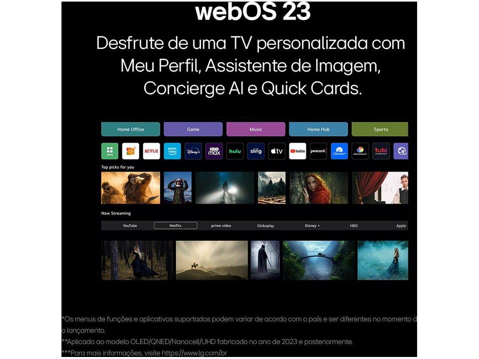 Smart TV 43" Full HD LCD LG 43LR6700PSA AI Processor Wi-Fi e Bluetooth 2 HDMI 1 USB - 5