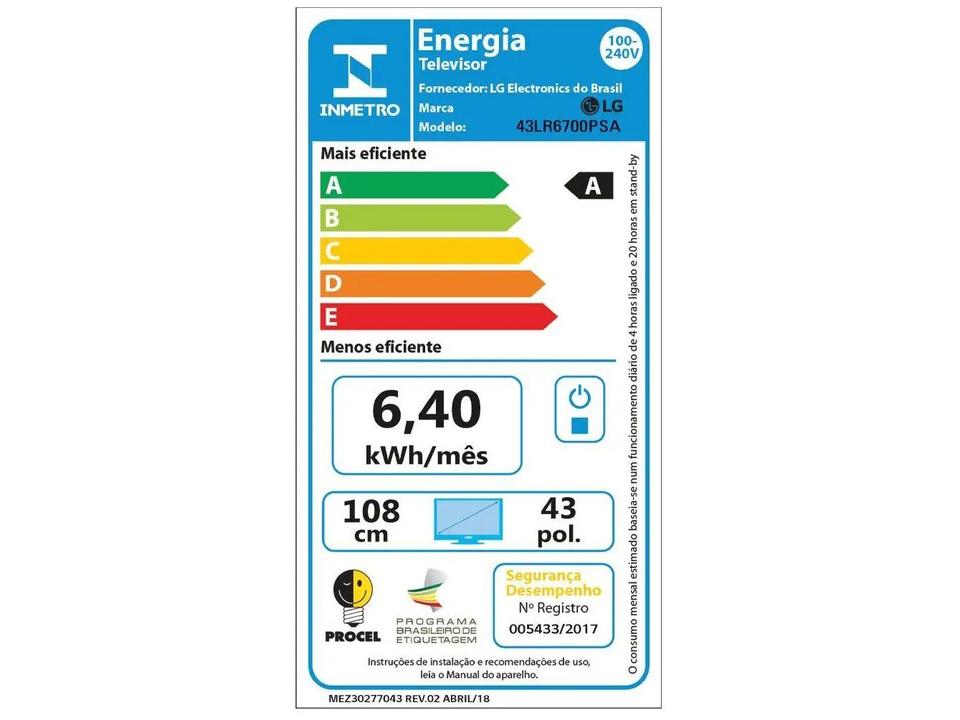 Smart TV 43" Full HD LCD LG 43LR6700PSA AI Processor Wi-Fi e Bluetooth 2 HDMI 1 USB - 10