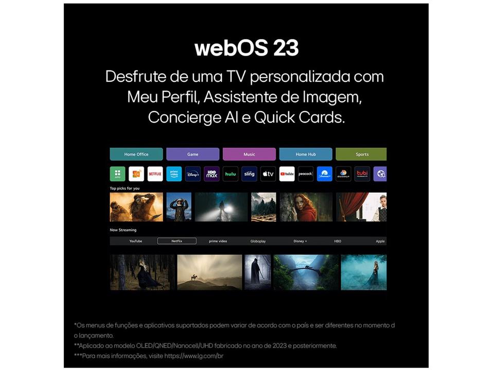 Smart TV 43" Full HD LCD LG 43LR6700PSA AI Processor Wi-Fi e Bluetooth 2 HDMI 1 USB - 5