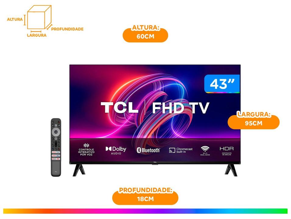 Smart TV 43” Full HD LED TCL 43S5400A Android - 16