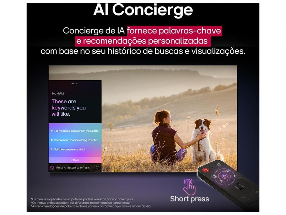 Smart TV 43" LG 4K Ultra HD 43UA7500PSA webOS 25 AI Processor 4K Gen8 com Alexa 3 HDMI - 2