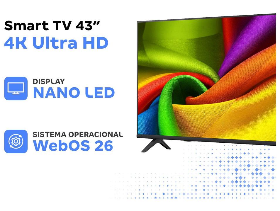 Smart TV 43" LG 4K Ultra HD Nano LED 43NU850BPSA WebOS 26 2026 - 1