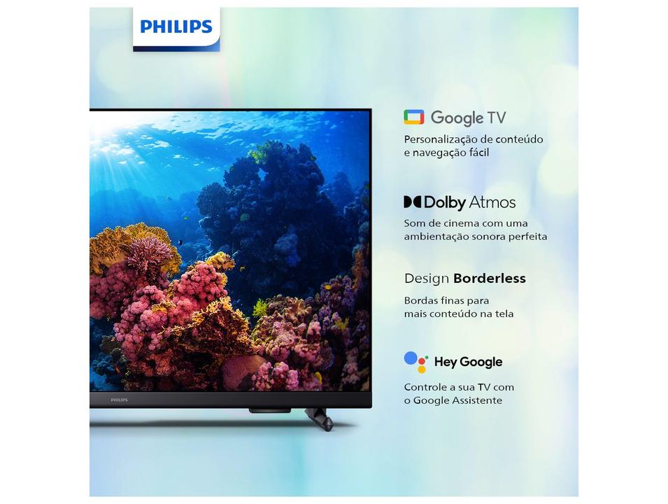 Smart TV 43" Philips Full HD DLED 43PFG6918/78 60Hz Google TV Quad Core Google Assistente 3 HDM - 2