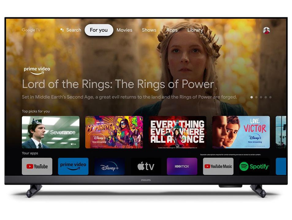 Smart TV 43" Philips Full HD DLED 43PFG6918/78 60Hz Google TV Quad Core Google Assistente 3 HDM - 4