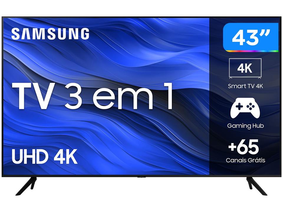 Smart TV 55” UHD 4K LED Samsung 55CU7700 - Wi-Fi Bluetooth Alexa 3 HDMI