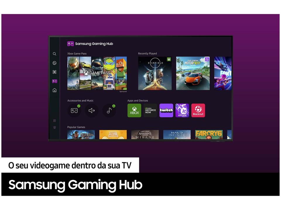 Smart TV 43” UHD 4K LED Samsung 43DU7700 - Wi-Fi Bluetooth Alexa 3 HDMI - 4