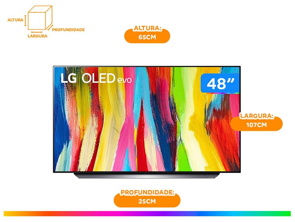 Smart TV 48” 4K OLED LG ThinQ OLED48C2PSA 120Hz - 9