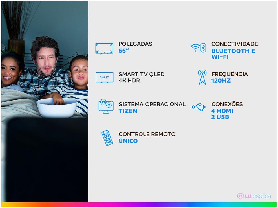 Smart TV 4K QLED 55” Samsung Q80TA Alexa Built In - 1