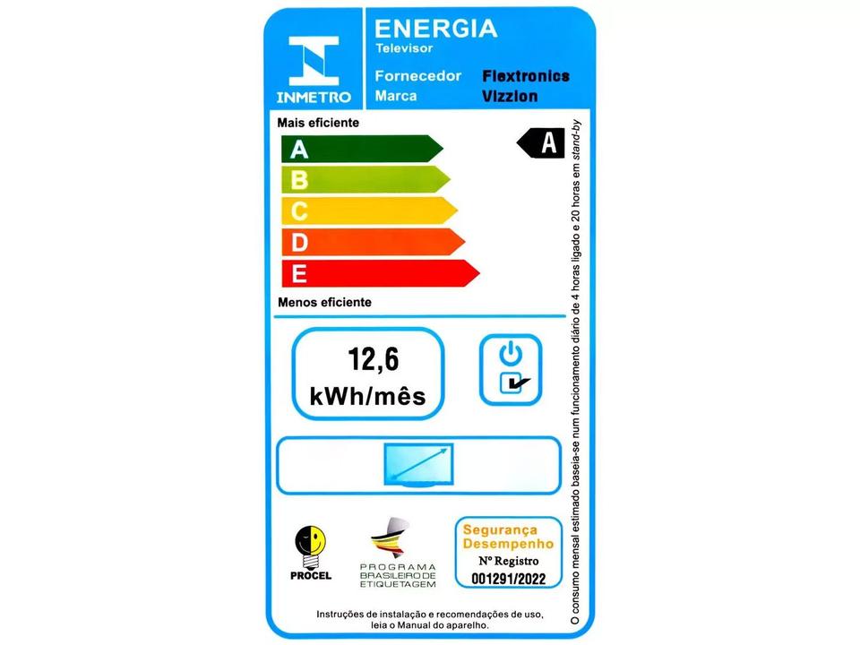 Smart TV 50” 4K DLED Rig Vizzion BR50GUA IPS - 12