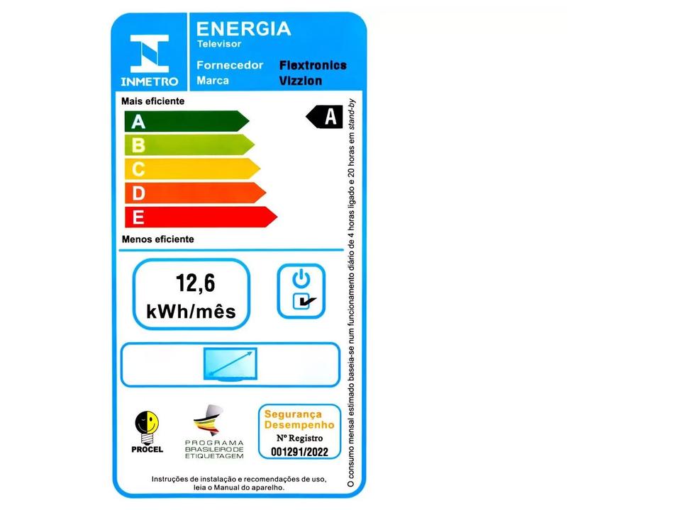 Smart TV 50” 4K DLED Rig Vizzion BR50GUA IPS - 12
