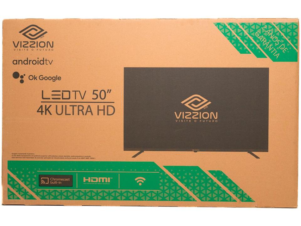 Smart TV 50” 4K DLED Rig Vizzion BR50GUA IPS - 10